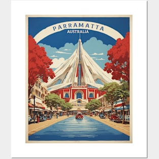 Parramatta Australia Vintage Travel Poster Tourism Posters and Art